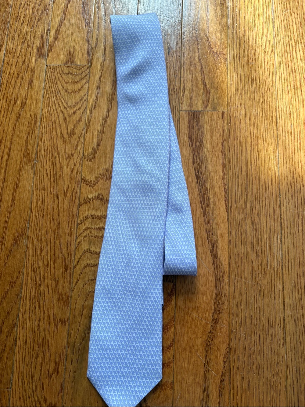 Vineyard Vines Mini Sailboats Motif Men’s Silk Tie Lavender Cream Geometric USA